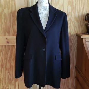 Bernard Zins Paris Black Angora Wool Blazer